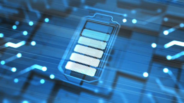 A digital graphic of a battery icon symbolizing optimization and efficient energy use on electronic devices.